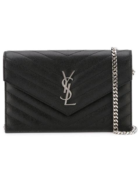 ysl clutch black|ysl monogram quilted clutch.